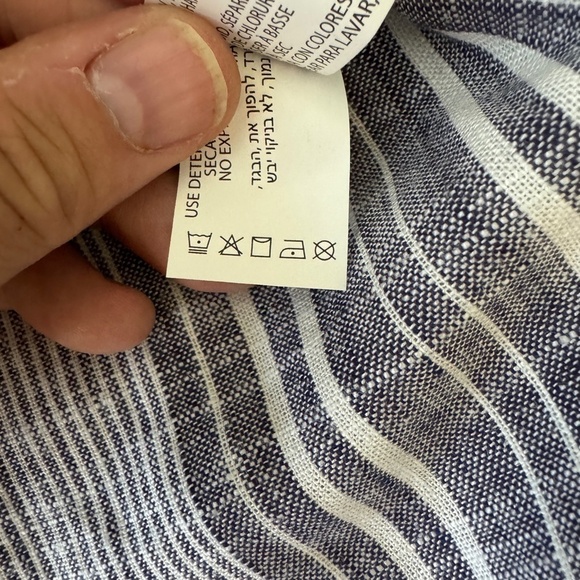 Black‎ Tape_ Women's Purplish-Gray Rayon/Linen Long Sleeve Button Up Shirt Large - Picture 9 of 15